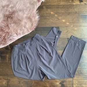 Athleta Gray Soft High waisted Adjustable Pants 2